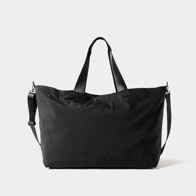 画像2: TIGHTBOOTH/TRIPLE POCKET RIPSTOP BIG TOTE（Black）［トリプルポケットビッグトート-26春夏］