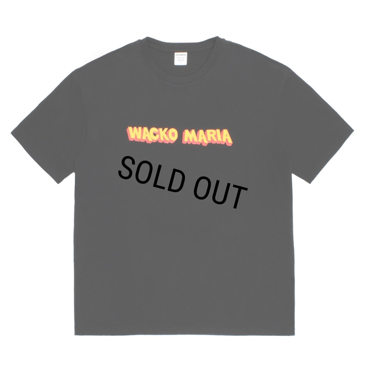 画像1: WACKO MARIA/WASHED HEAVY WEIGHT T-SHIRT（BLACK）［プリントT-26春夏］ (1)
