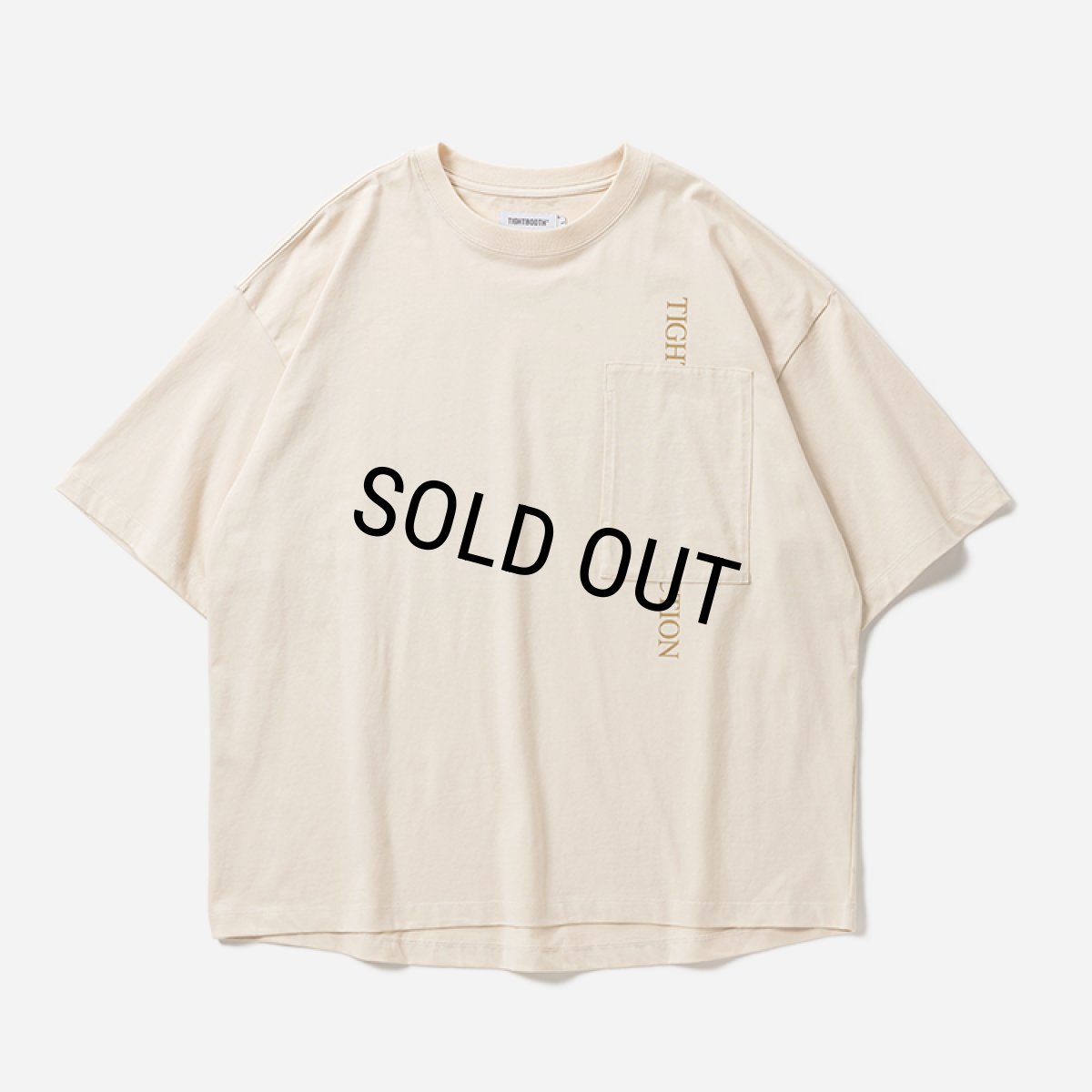 画像2: 【20%OFF】TIGHTBOOTH/STRAIGHT UP S/S T-SHIRT（Cream）［ストレートアップT-26春夏］ (2)