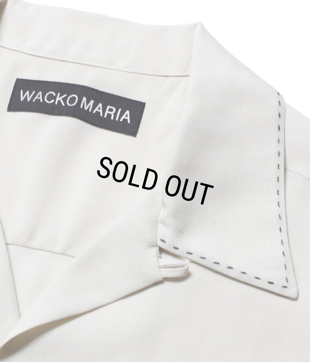画像3: WACKO MARIA/50'S OPEN COLLAR SHIRT（IVORY）［ピンポイントステッチ50'Sオープンカラーシャツ-26春夏］ (3)