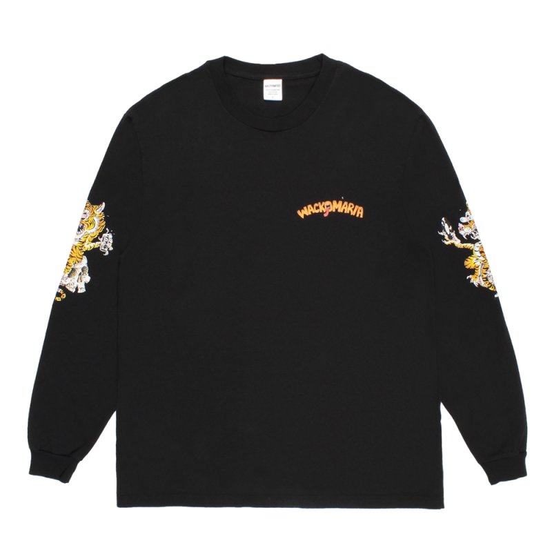 画像1: WACKO MARIA/TIM LEHI / WASHED HEAVY WEIGHT LONG SLEEVE T-SHIRT（BLACK）［プリント長袖T-26春夏］