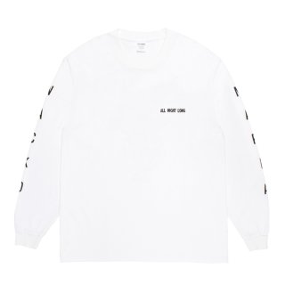 WACKO MARIA/WASHED HEAVY WEIGHT LONG SLEEVE T-SHIRT（WHITE