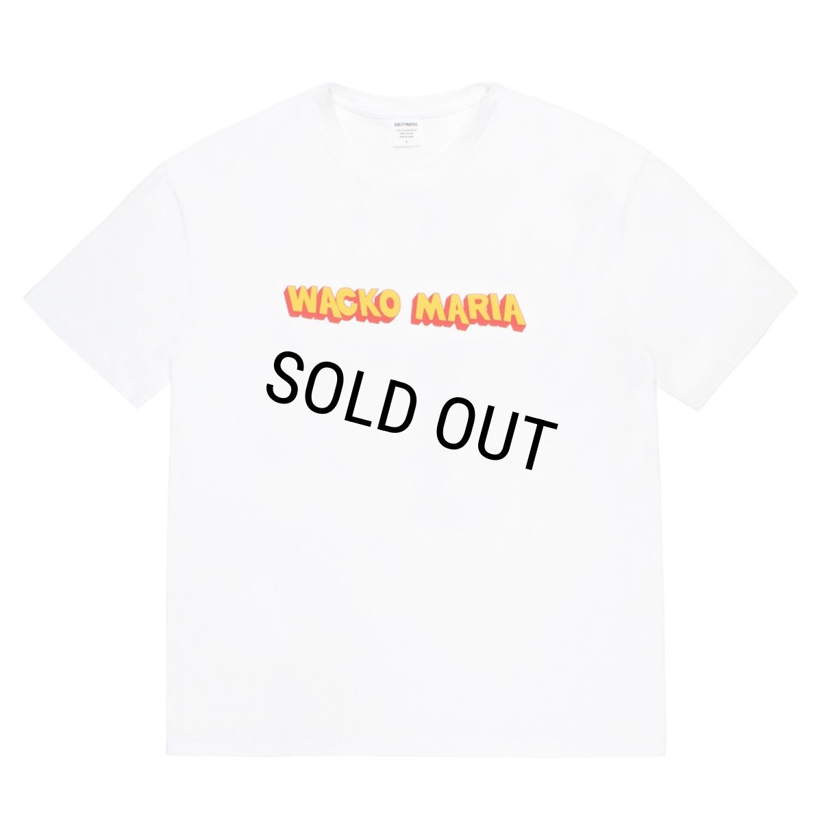 画像1: WACKO MARIA/WASHED HEAVY WEIGHT T-SHIRT（WHITE）［プリントT-26春夏］ (1)