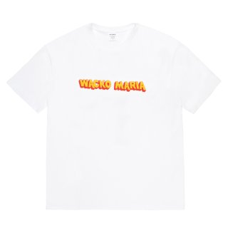 WACKO MARIA/WASHED HEAVY WEIGHT T-SHIRT（WHITE）［プリントT-26春夏