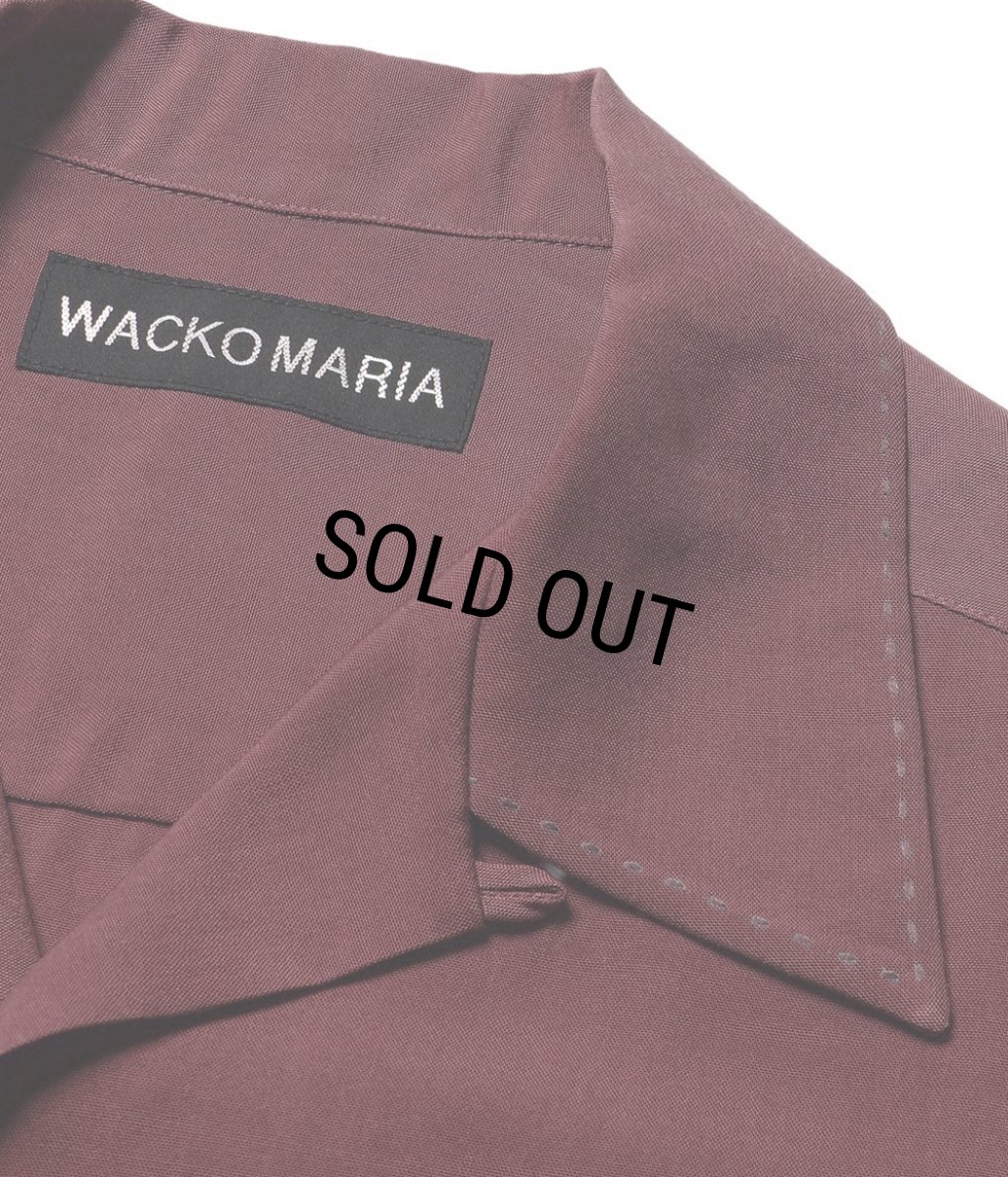 画像3: WACKO MARIA/50'S OPEN COLLAR SHIRT（BURGUNDY）［ピンポイントステッチ50'Sオープンカラーシャツ-26春夏］ (3)