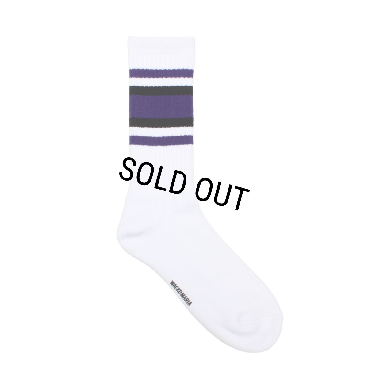 画像1: WACKO MARIA/SPORTS SOCKS（WHITE/PURPLE）［スポーツソックス-26春夏］ (1)