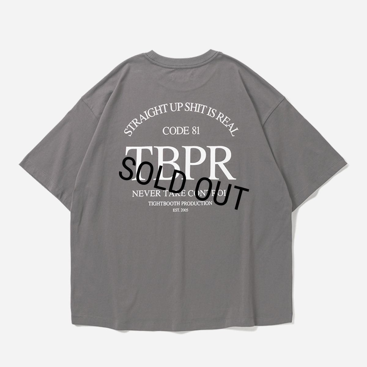 画像1: TIGHTBOOTH/STRAIGHT UP S/S T-SHIRT（Charcoal）［ストレートアップT-26春夏］ (1)