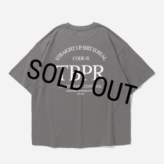 TIGHTBOOTH/STRAIGHT UP S/S T-SHIRT（Charcoal）［ストレートアップT