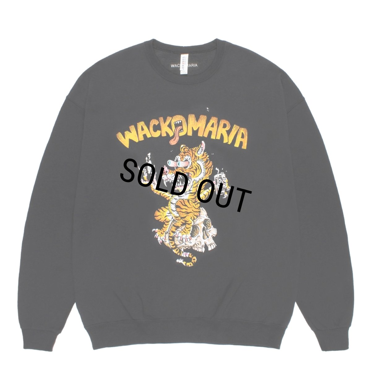 画像1: WACKO MARIA/TIM LEHI / SWEAT SHIRT（BLACK）［クルーネックスウェット-26春夏］ (1)