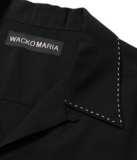画像3: WACKO MARIA/50'S OPEN COLLAR SHIRT（BLACK）［ピンポイントステッチ50'Sオープンカラーシャツ-26春夏］ (3)