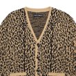 WACKO MARIA/LEOPARD JACQUARD KNIT CARDIGAN（LIGHT BROWN