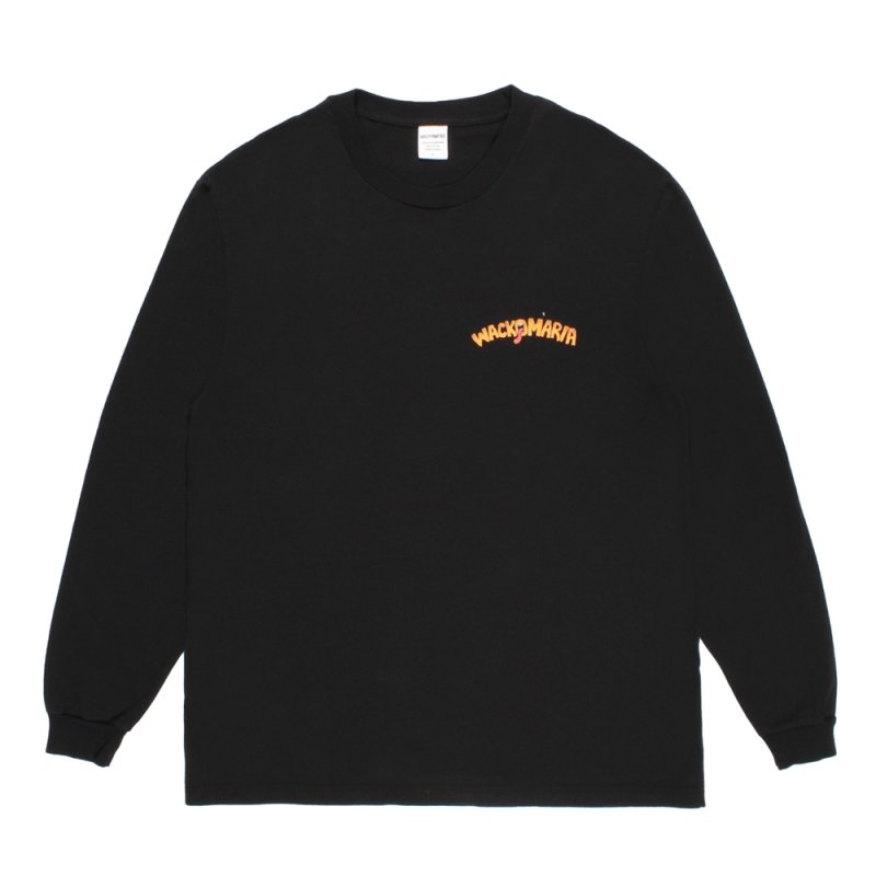 画像1: WACKO MARIA/TIM LEHI / WASHED HEAVY WEIGHT LONG SLEEVE T-SHIRT（BLACK）［プリント長袖T-26春夏］