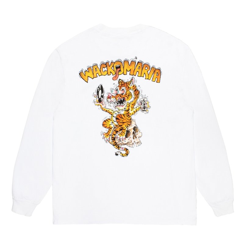 画像2: WACKO MARIA/TIM LEHI / WASHED HEAVY WEIGHT LONG SLEEVE T-SHIRT（WHITE）［プリント長袖T-26春夏］