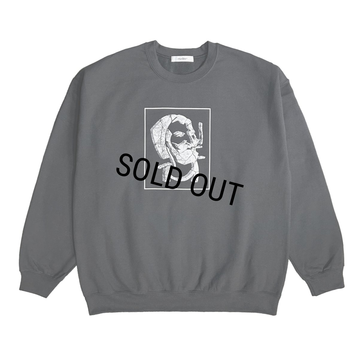 画像1: 【30%OFF】exodus brand/STONED ZIG-ZAG SWEAT CREW NECK（BLACK）［クルーネックスウェット-26春夏］ (1)