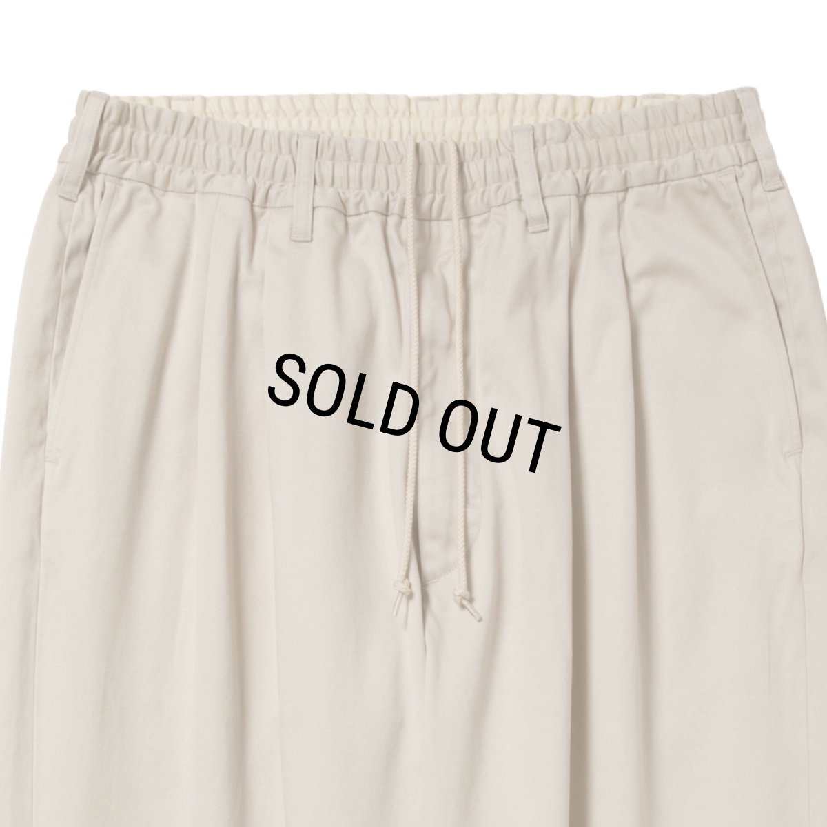 画像3: COOTIE PRODUCTIONS/Westpoint 2 Tuck Easy Trousers（Off Ivory）［ウエストポイントツータックイージートラウザース-26春夏］ (3)