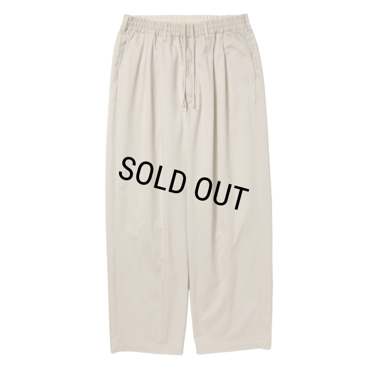 画像1: COOTIE PRODUCTIONS/Westpoint 2 Tuck Easy Trousers（Off Ivory）［ウエストポイントツータックイージートラウザース-26春夏］ (1)