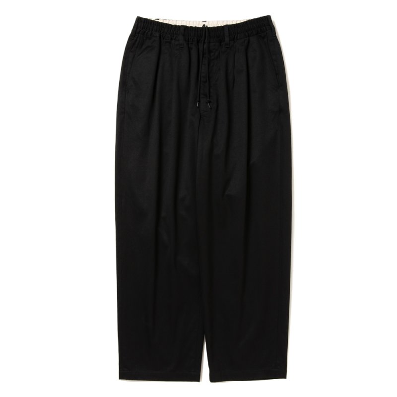 画像1: COOTIE PRODUCTIONS/Westpoint 2 Tuck Easy Trousers（Black）［ウエストポイントツータックイージートラウザース-26春夏］