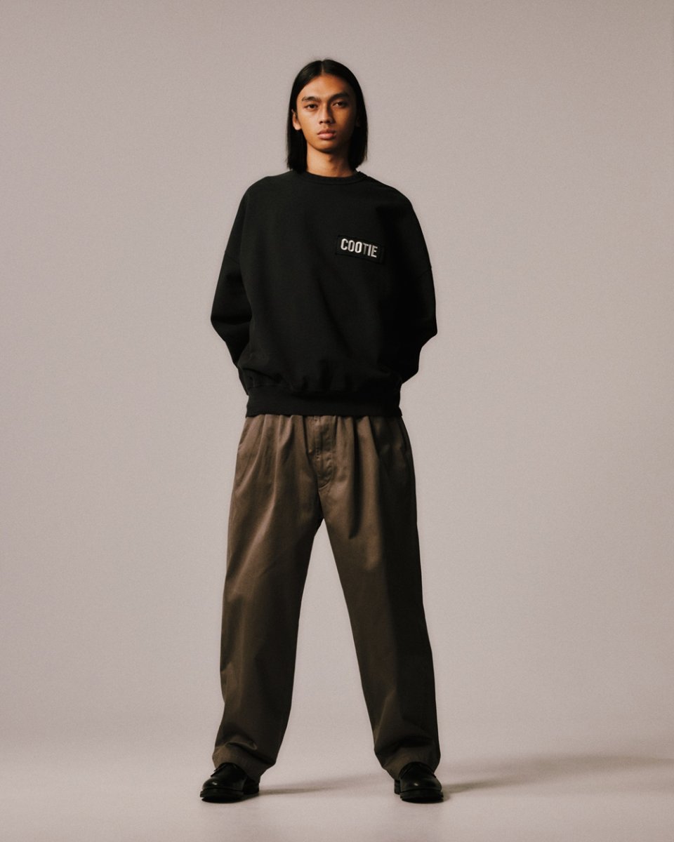 画像5: COOTIE PRODUCTIONS/Westpoint 2 Tuck Easy Trousers（Gray）［ウエストポイントツータックイージートラウザース-26春夏］ (5)