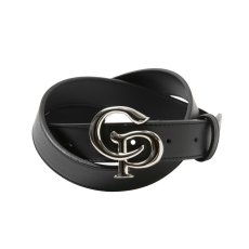 画像1: COOTIE PRODUCTIONS/Symbol Buckle Leather Belt（Black/Silver）［シンボルバックルレザーベルト-26春夏］ (1)