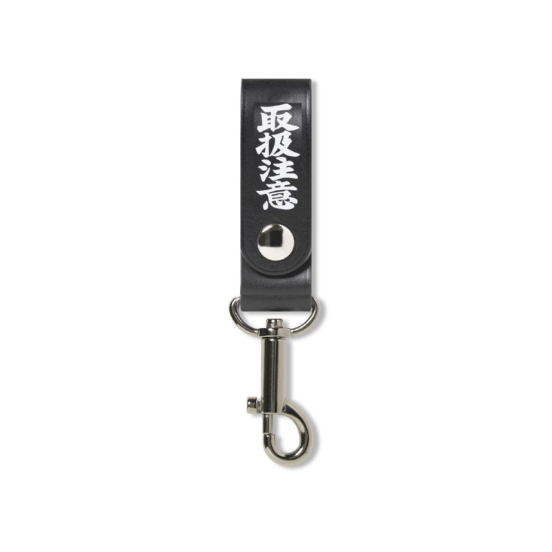 画像1: BlackEyePatch/HWC LEATHER HOOP KEYCHAIN（BLACK）