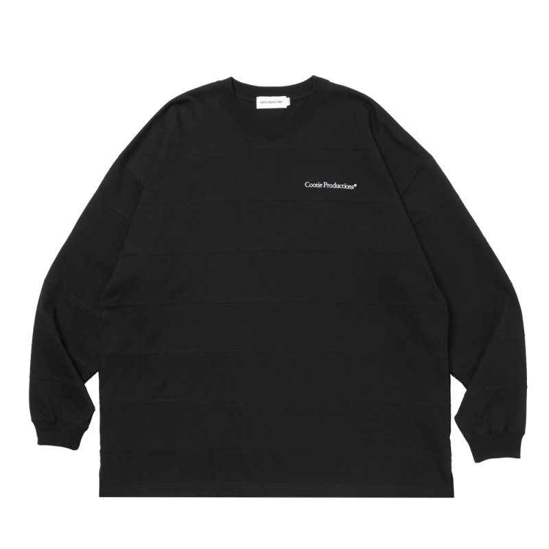 画像1: COOTIE PRODUCTIONS/Plaited Jersey Paneling Border L/S Tee（Black）［パネリングボーダー長袖T-26春夏］