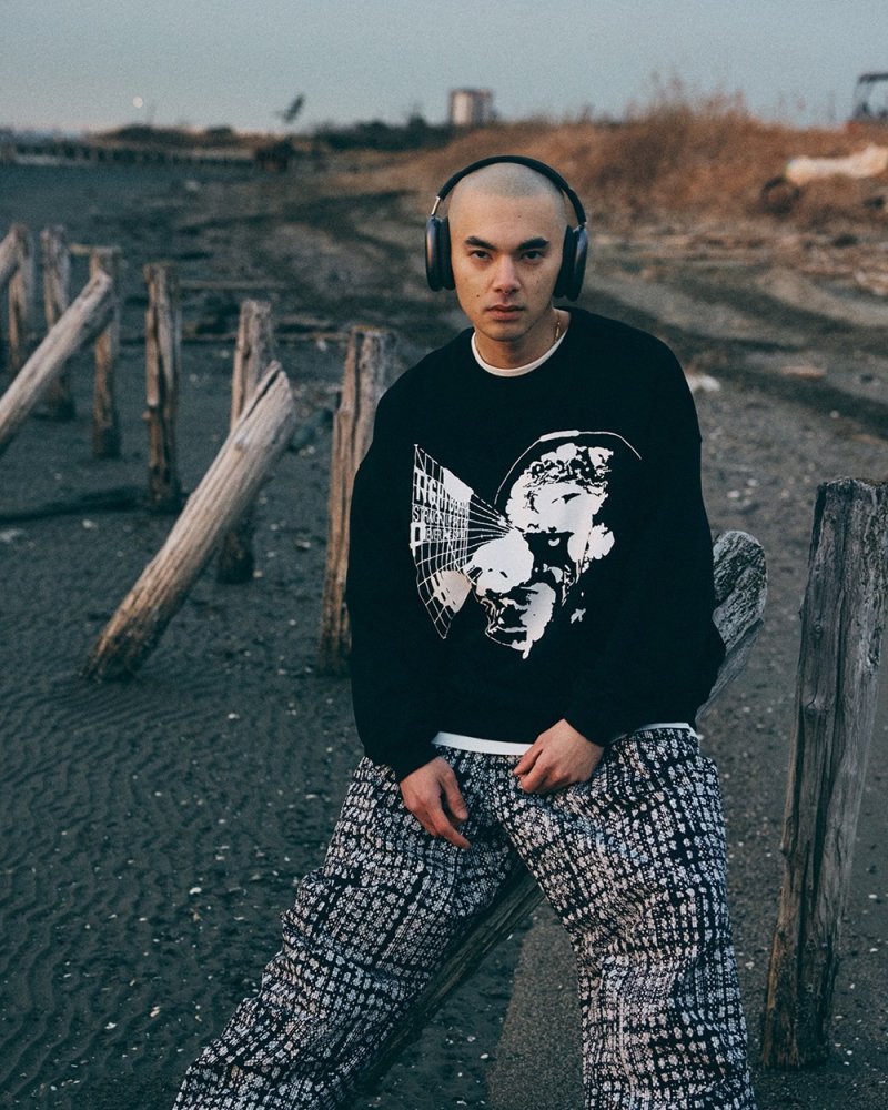 画像3: TIGHTBOOTH/BLEEDING LOGO BALLOON PANTS（Black）［ブリーディングロゴバルーンパンツ-26春夏］