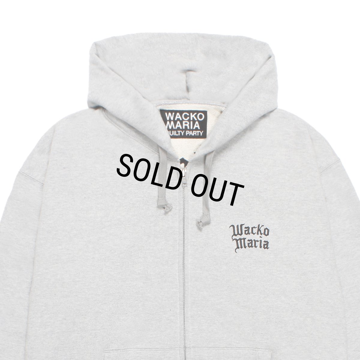 画像3: WACKO MARIA/HEAVY WEIGHT ZIP HOODED SWEAT SHIRT（GRAY）［ジップアップパーカー-26春夏］ (3)