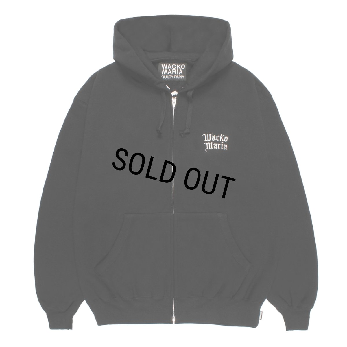 画像1: WACKO MARIA/HEAVY WEIGHT ZIP HOODED SWEAT SHIRT（BLACK）［ジップアップパーカー-26春夏］ (1)