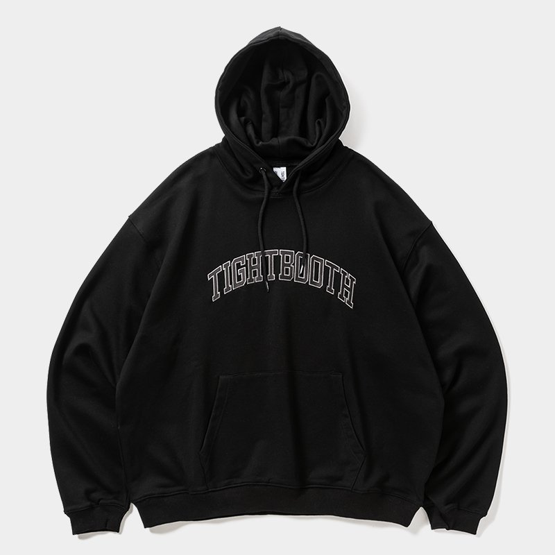 画像1: TIGHTBOOTH/COLLEGE HOODIE（Black）［カレッジフーディー-26春夏］