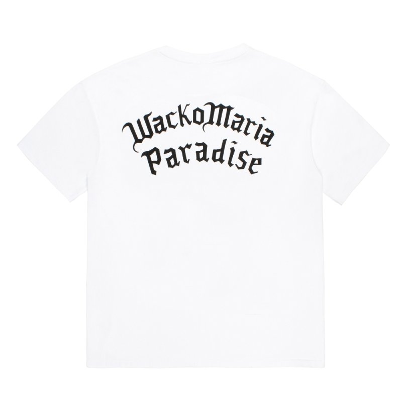 画像2: WACKO MARIA/WASHED HEAVY WEIGHT T-SHIRT（WHITE）［プリントT-26春夏］