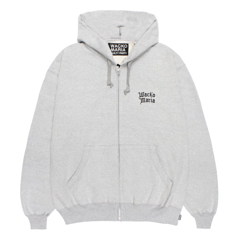 画像1: WACKO MARIA/HEAVY WEIGHT ZIP HOODED SWEAT SHIRT（GRAY）［ジップアップパーカー-26春夏］