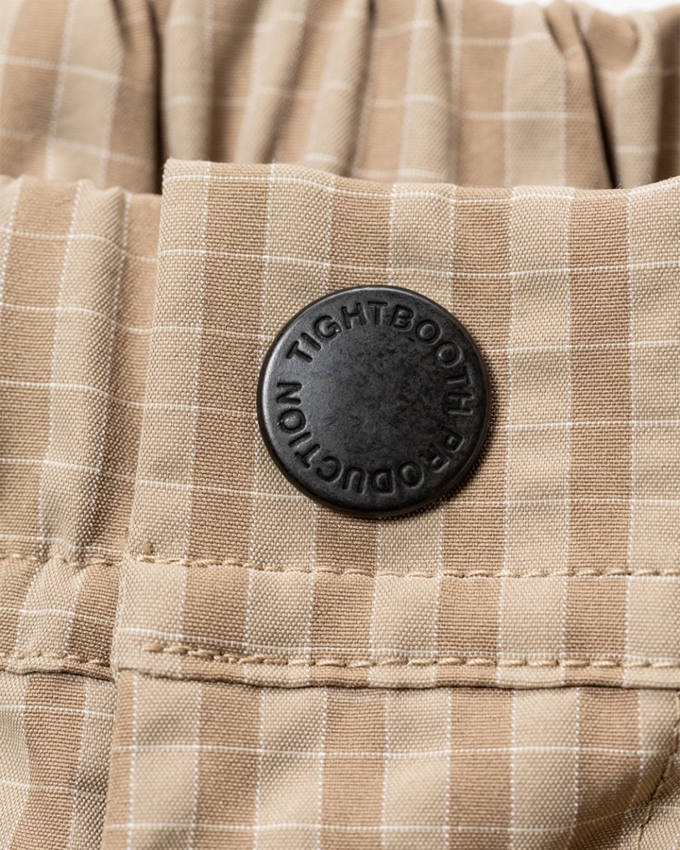 画像6: TIGHTBOOTH/RIPPLE PLAID BALLOON PANTS（Beige）［リップルプラッドバルーンパンツ-26春夏］ (6)