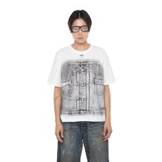 画像2: DAIRIKU/MattTransfer Print Fancy Dobby H-S Tag Tee（White）［プリントドビーT-26春夏］ (2)