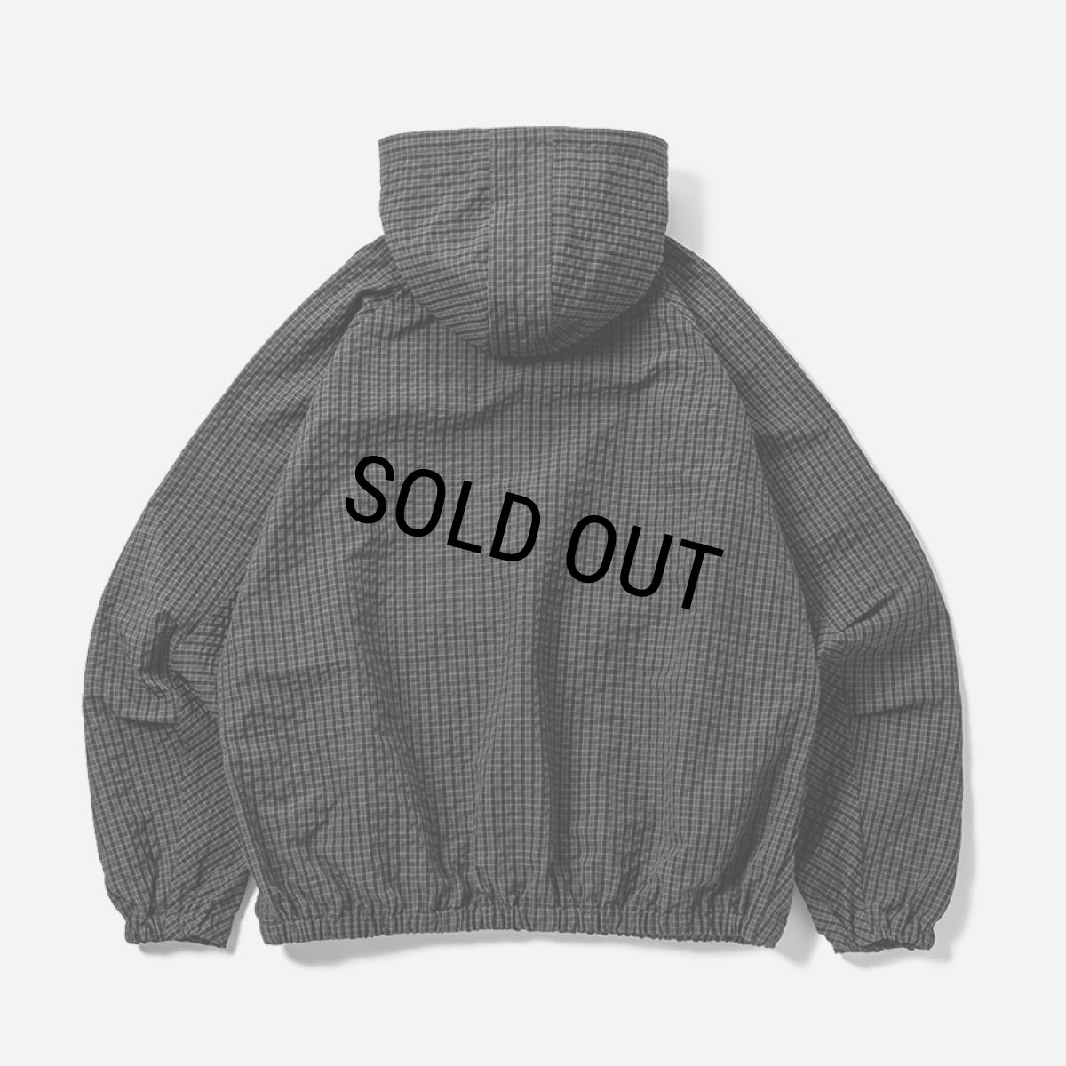 画像2: 【30%OFF】TIGHTBOOTH/RIPPLE PLAID ANORAK（Black）［リップルプラッドアノラック-26春夏］ (2)