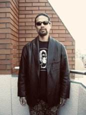 画像3: exodus brand/LEATHER SMOKING JACKET（BLACK）［レザースモーキングJKT-26春夏］ (3)