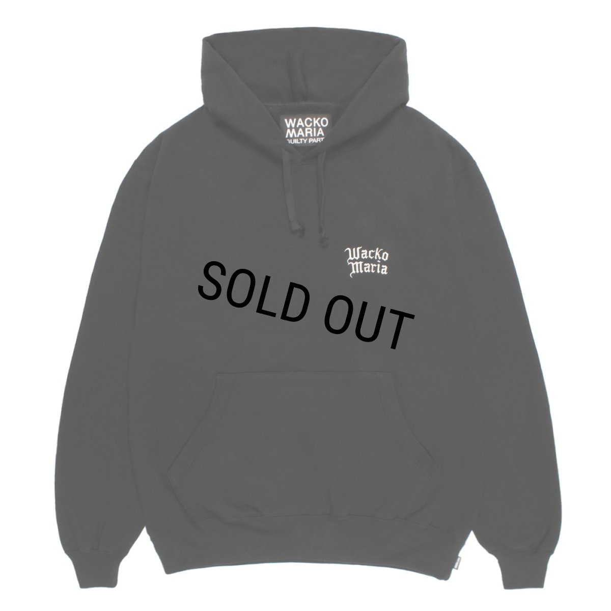 画像2: WACKO MARIA/HEAVY WEIGHT HOODED SWEAT SHIRT（BLACK）［プルオーバーパーカー-26春夏］ (2)