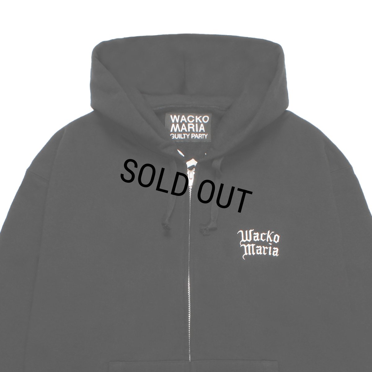 画像3: WACKO MARIA/HEAVY WEIGHT ZIP HOODED SWEAT SHIRT（BLACK）［ジップアップパーカー-26春夏］ (3)