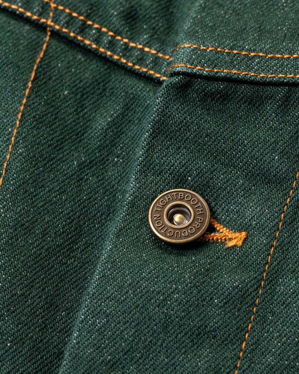 画像4: TIGHTBOOTH/DENIM JACKET（Dark Green）［デニムJKT-26春夏］ (4)