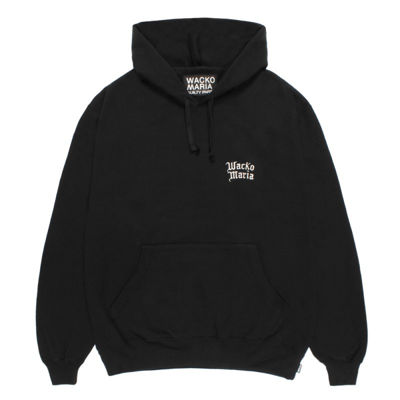 画像1: WACKO MARIA/HEAVY WEIGHT HOODED SWEAT SHIRT（BLACK）［プルオーバーパーカー-26春夏］