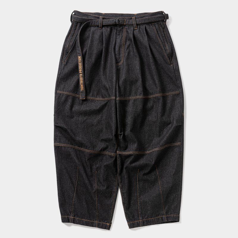 画像1: TIGHTBOOTH/DENIM BALLOON PANTS（Black）［デニムバルーンパンツ-26春夏］