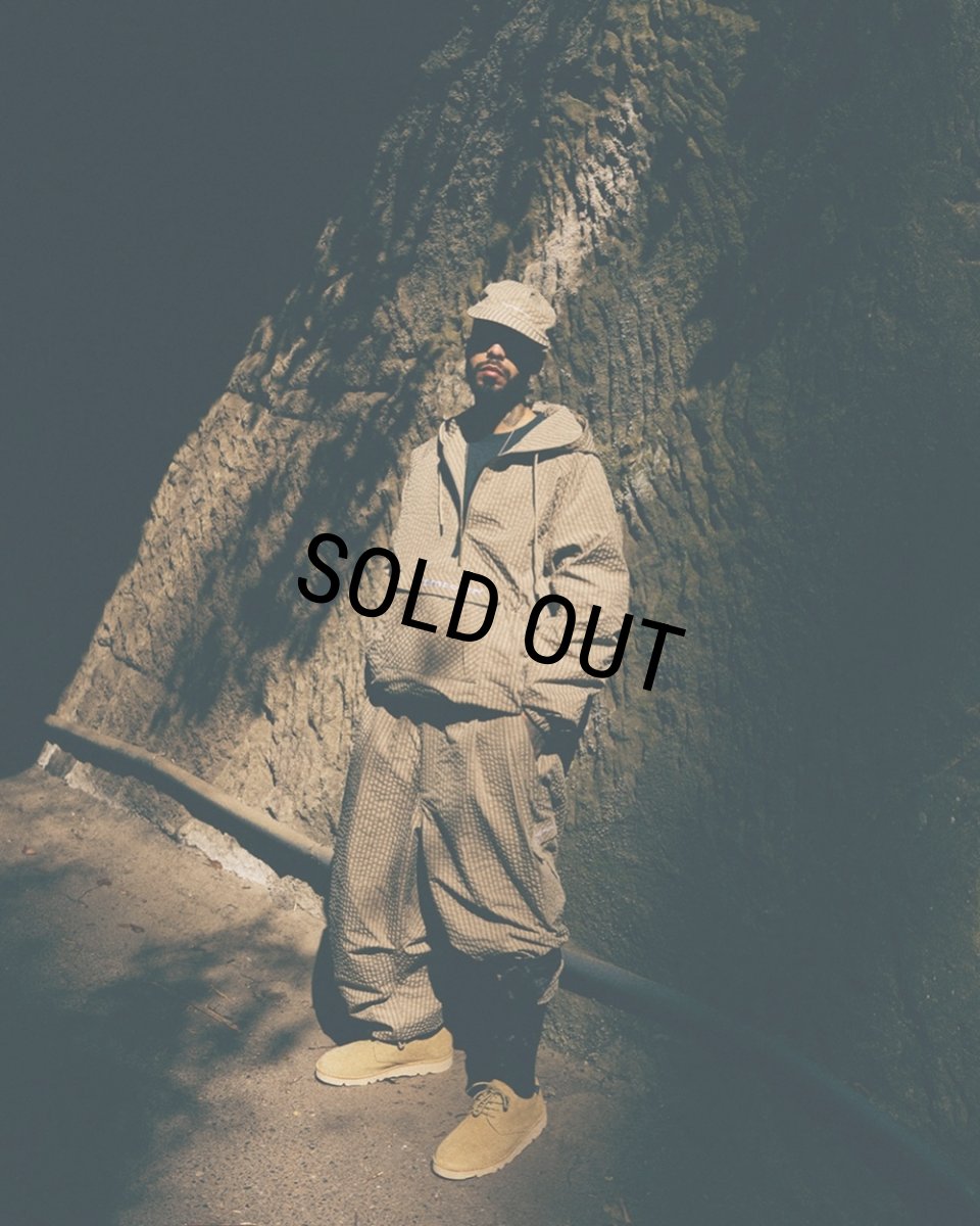 画像3: 【30%OFF】TIGHTBOOTH/RIPPLE PLAID ANORAK（Beige）［リップルプラッドアノラック-26春夏］ (3)