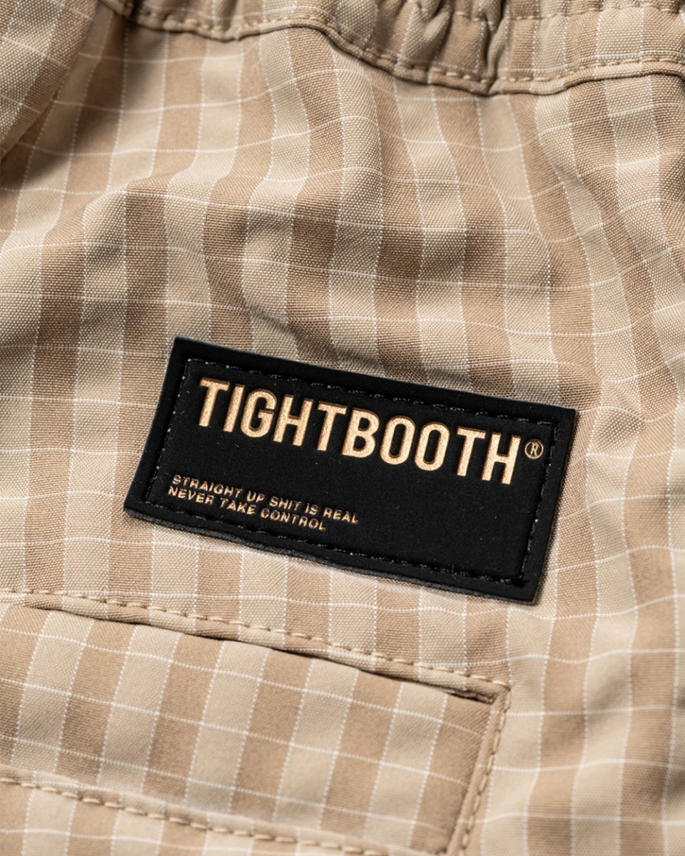 画像12: TIGHTBOOTH/RIPPLE PLAID BALLOON PANTS（Beige）［リップルプラッドバルーンパンツ-26春夏］ (12)