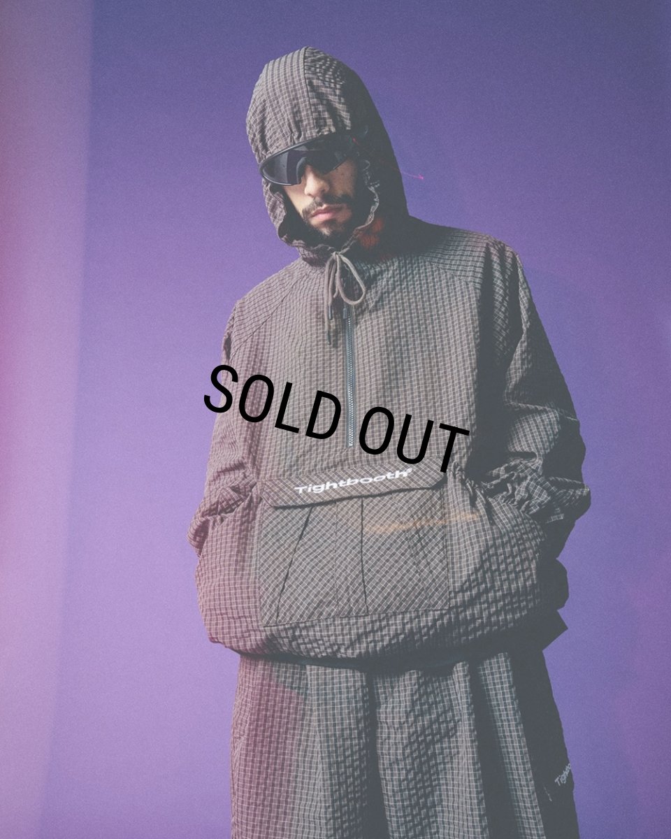画像13: 【30%OFF】TIGHTBOOTH/RIPPLE PLAID ANORAK（Black）［リップルプラッドアノラック-26春夏］ (13)