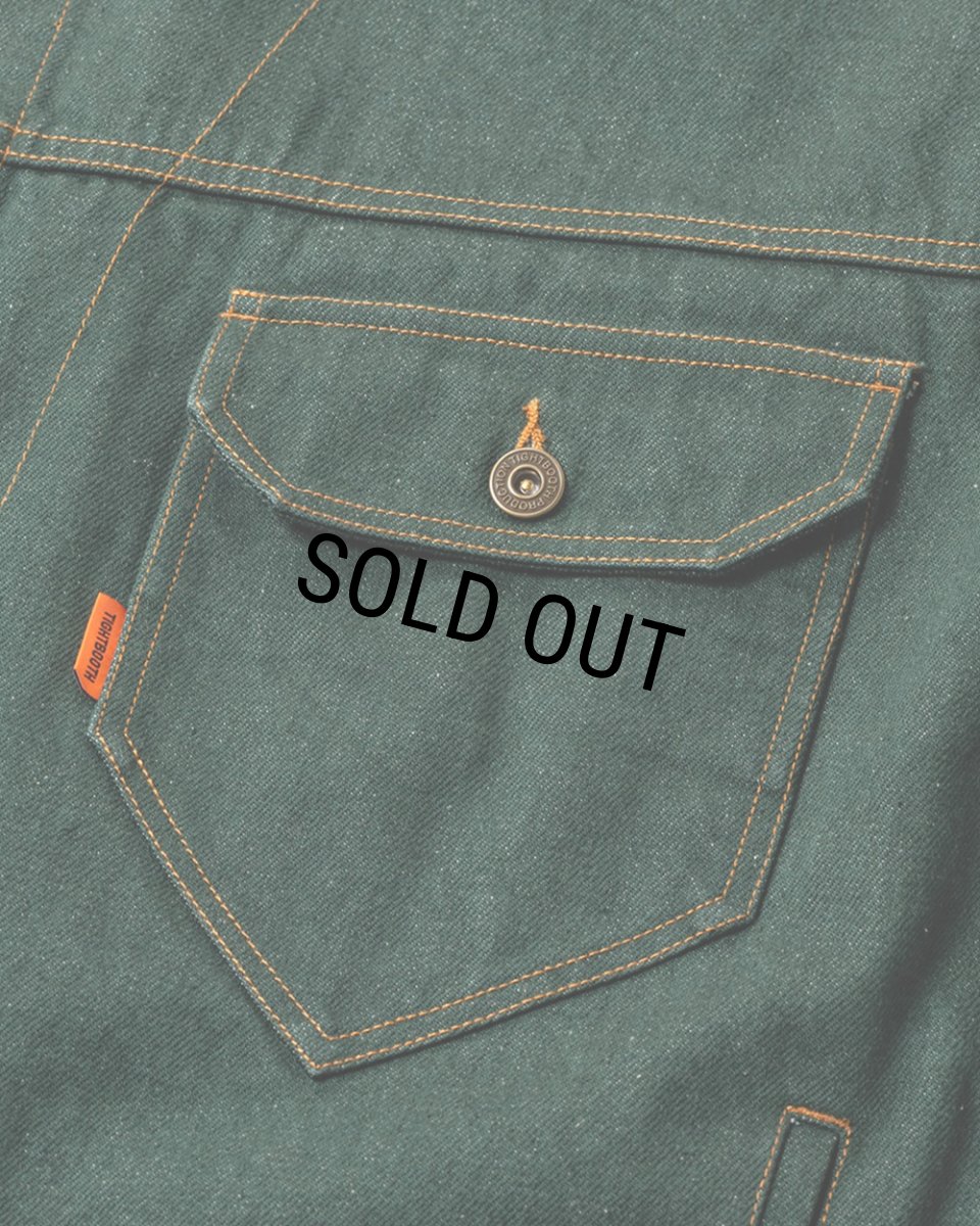 画像5: TIGHTBOOTH/DENIM JACKET（Dark Green）［デニムJKT-26春夏］ (5)