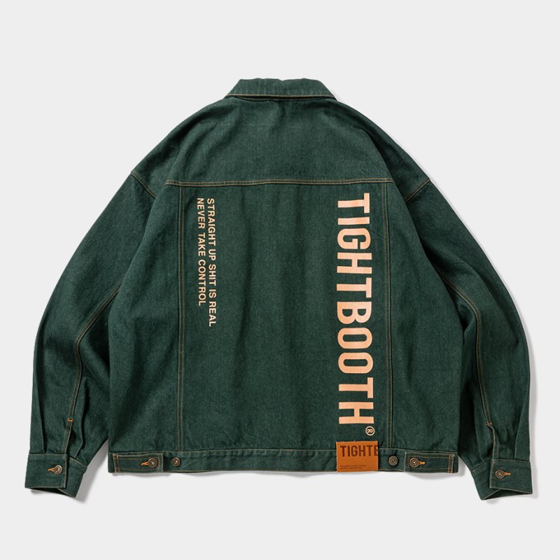 画像2: TIGHTBOOTH/DENIM JACKET（Dark Green）［デニムJKT-26春夏］
