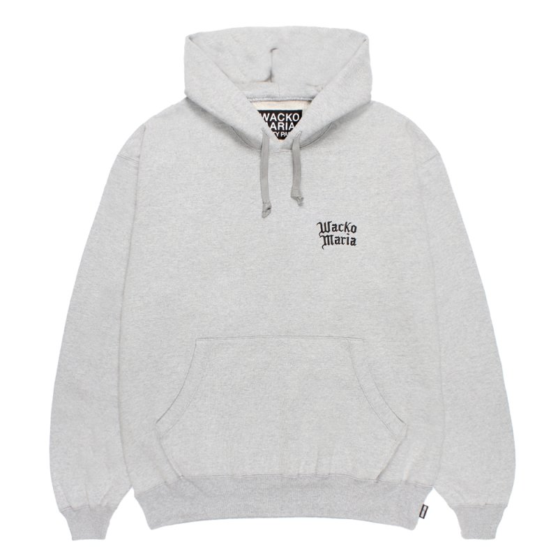 画像1: WACKO MARIA/HEAVY WEIGHT HOODED SWEAT SHIRT（GRAY）［プルオーバーパーカー-26春夏］
