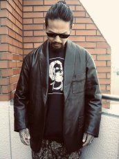 画像4: exodus brand/LEATHER SMOKING JACKET（BLACK）［レザースモーキングJKT-26春夏］ (4)