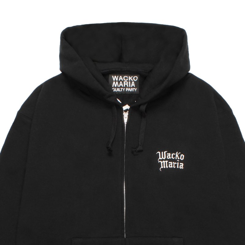 画像3: WACKO MARIA/HEAVY WEIGHT ZIP HOODED SWEAT SHIRT（BLACK）［ジップアップパーカー-26春夏］