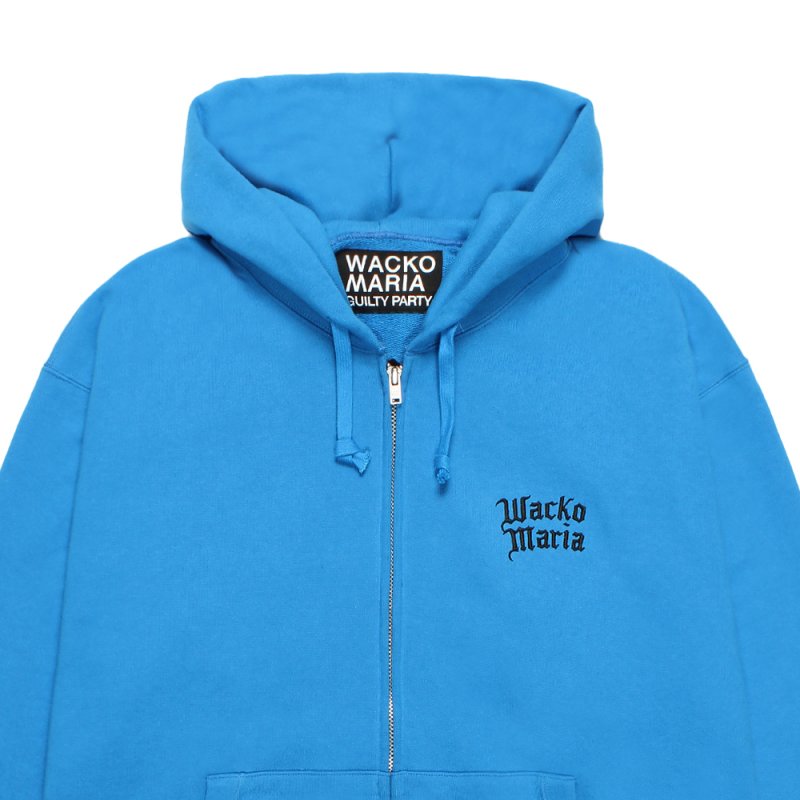 画像3: WACKO MARIA/HEAVY WEIGHT ZIP HOODED SWEAT SHIRT（BLUE）［ジップアップパーカー-26春夏］