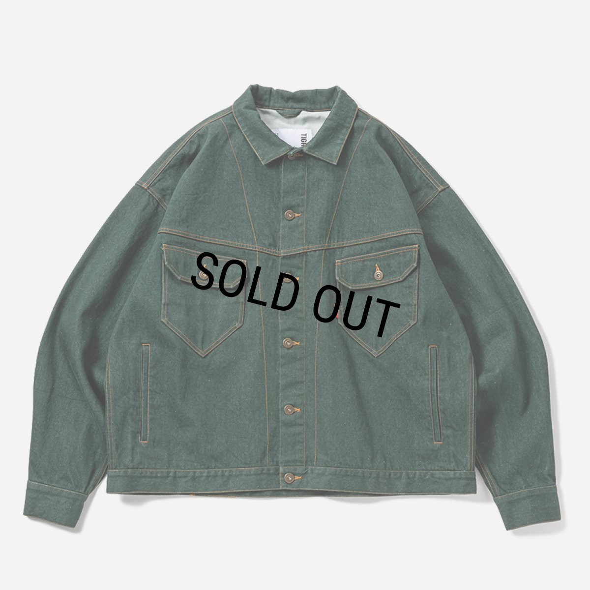 画像1: TIGHTBOOTH/DENIM JACKET（Dark Green）［デニムJKT-26春夏］ (1)
